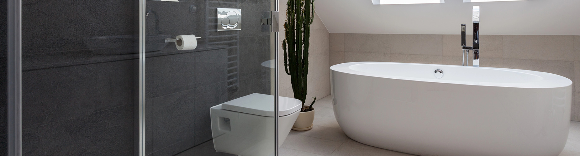 Moderne badkamer zolder